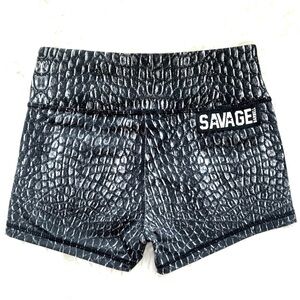 SAVAGE Snake Reptile Croc Shorts S NEW